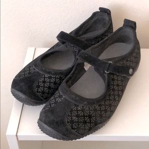 Merrell Black Suede Mary Jane Shoes